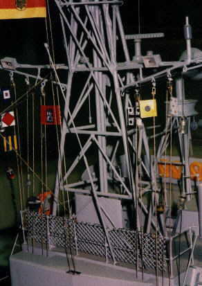 Eine Detailaufnahme vom Mast